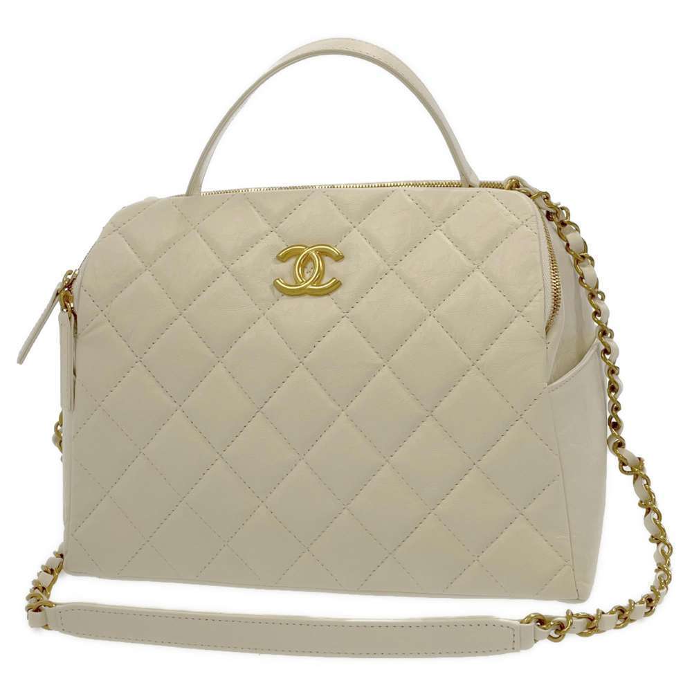 Chanel Bag Large Matelasse White